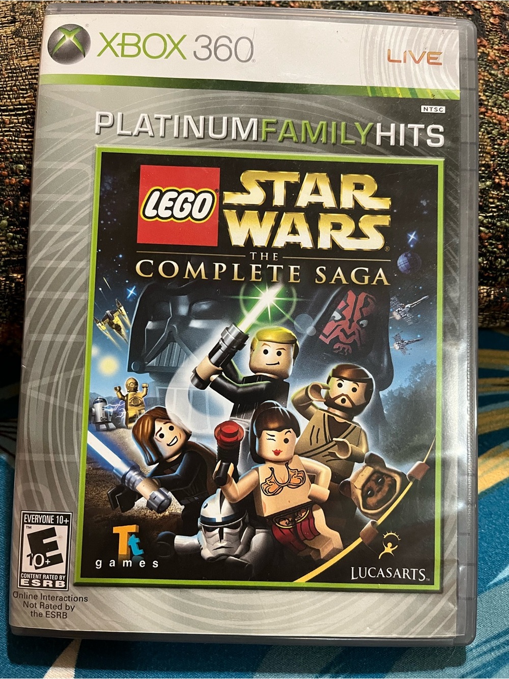 Microsoft LEGO Star Wars: Back Cover Art — Silver, Blue, Black